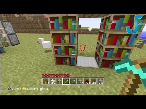 Minecraft Xbox: Secret Library Door [TUTORIAL] w/Pistons