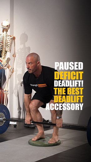 This is my favourite deadlift accessory. Paused deficit deadlift. Standing on a deficit about 1 inch high, and then aiming to paise the weight 1 inch off the ground will strengthen the exact start position of a standard deadlift. You can never have too much strength at the start of the deadlift. This is the part of the lift that will make or break your deadlift. A common thought is to lift as explosively as possible off the floor to get a great start, but in my opinion, the highest priority is m