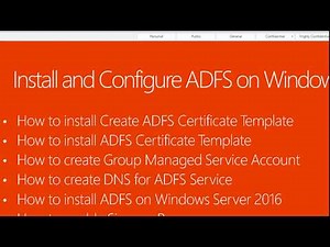 Install and Configure ADFS Step by Step - Server 2016