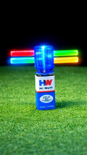 DIY Glowing LED Light on 9V Battery 💡 | Simple Science Project #diy #shorts #schoolproject