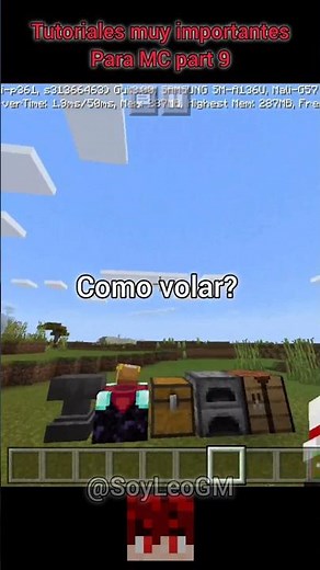 Como volar? | Tutoriales muy importantes para MC part 9 #minecraft#tutorial
