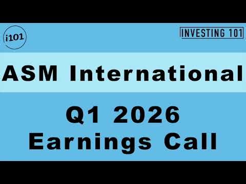 ASM International Q1 2026 Earnings Call | Record 33% Margin As AI Demand Drives 25% EPS Beat.