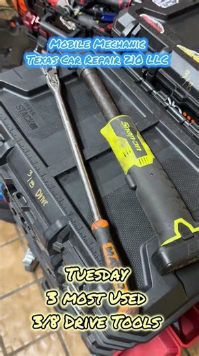 👀 Top 3 Most Used 3/8 Drive Tools | Daily Mobile Mechanic Setup 🔥