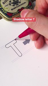 34K views · 609 reactions | Shadow letter T #lettering | Made by Edgar | Facebook