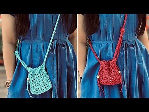 Crochet mini draw string bag, beginner friendly, #handmade #crochet #madewithlove