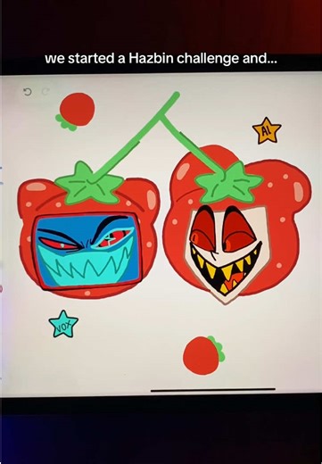 this duo?? 👀 app: Drawly #drawly #artchallenge #hazbinhotel #digitalart #howtodraw