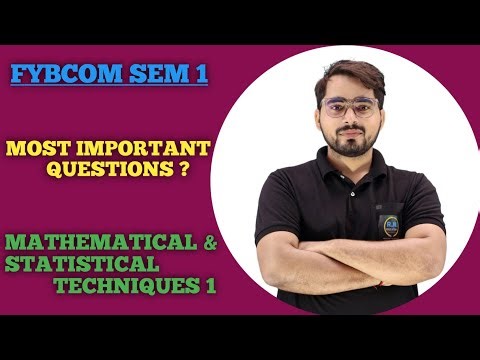Most important Questions of mathematics & Statistics| FYBCom sem -1 | Mumbai University|