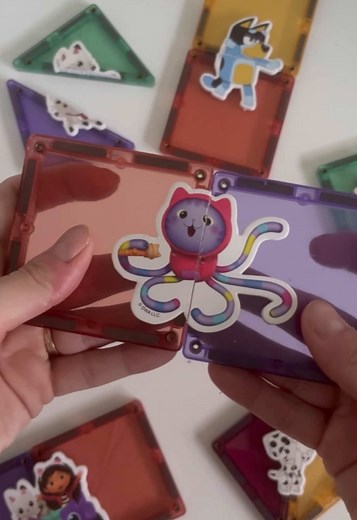 DIY Puzzle Ideas with Stickers and Magnetic Tiles