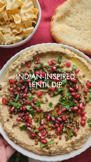 1.3K views · 30 reactions | QUICK DIPS: This Indian-Inspired Lentil Dip is perfectly spiced and utterly irresistible - perfect for scooping with naan, crackers or fresh veggies!  Check out the full recipe here: meatfreemondays.info/indianlentildip  #plantpower #lentils #dips #quickdips #plantbased | Meat Free Monday | Facebook