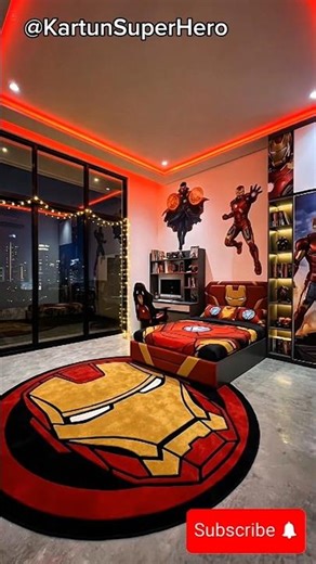 ❤️‍🔥❤️‍🔥 homedecor interior design for boys bedroom superhero theme #homedecor #interiordesign ✅️✅️