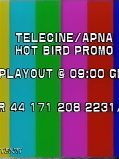 Telecine APNA HotBird Colorbars Test 1998