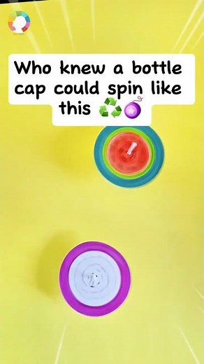 DIY Spinning Top 🌀✨ | Easy Kids Craft with Bottle Cap