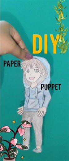 DIY Hanging Paper Puppet TUTORIAL🎁#easy #easysteps #puppet #papercraft #shorts #trend #trending #art