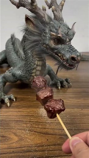 Officially the head chef. 🐉🔥 Should I let him open a restaurant? 🥩#dragon #vfx #cgi