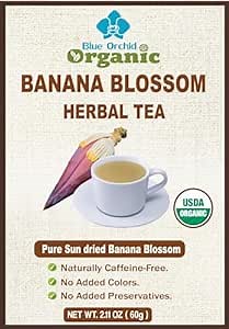 Organic Banana Blossom Tea - Sun Dried Blossoms Loose Flower - Caffeine Free Herbal Drink 2.11 OZ