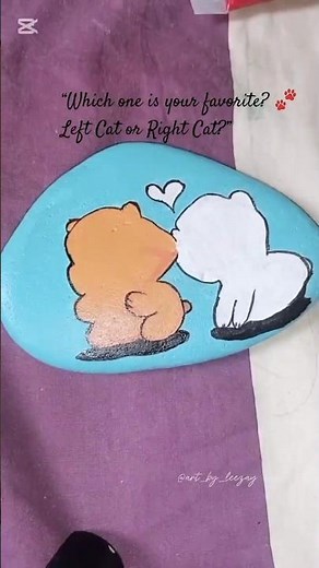 🐾 Rock Painting Tutorial | painting Cute Cats on Stones😺 #DIYArt #CreativePainting #HandmadeArt