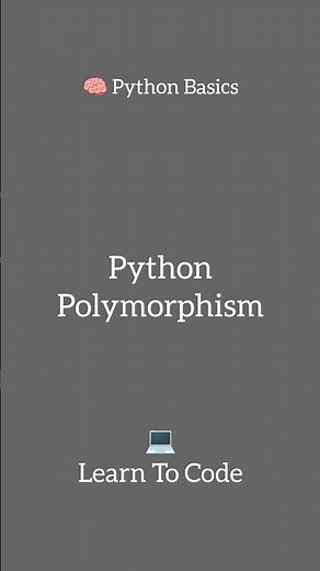 What is Polymorphism in Python?#python #polymorphism #oop