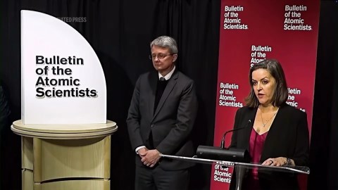 What is the doomsday clock, and what does it mean when it gets to midnight?