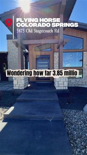 Wondering how far 4 million goes in Colorado Springs real estate?! Check out this stunning home in Flying Horse! Built by Classic Homes and ready for new owners, only 3.85m! #coloradosprings #flyinghorse #luxurylife #homeforsale #realtor