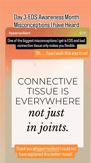 Day 3: Misconceptions I have Heard @ehlers.danlos Did you know that May is EDS Awareness month? Today marks the 3rd of 31 days! I will be trying to raise as much awareness as possible through sharing more of my story and some of the stories of my or members of the organization. More conversations and stories need to be shared to spread awareness and understanding of connective tissue disorders to lead to the development of proper medical treatments and early diagnosis. I am told all the time tha