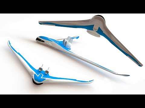 How To Design Blended Wing Body Unmanned Aerial Vehicle (UAV) With Solidworks " Free File"