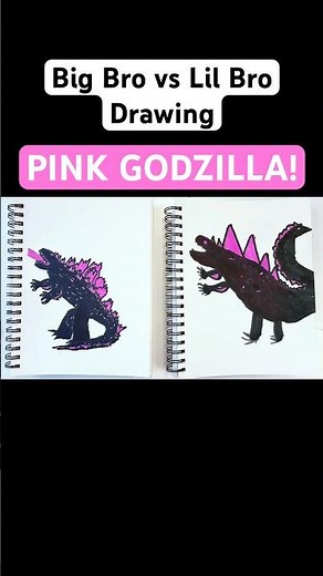 Drawing PINK GODZILLA from GODZILLA X KONG: The New Empire! ✍️😳 #kidsdrawing #godzilla