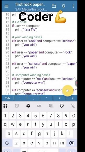 I Built My First Rock Paper Scissors Game in Python! 🎮🔥
