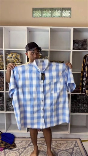 Kemeja Flanel Jumbo untuk Pria Berat 130kg