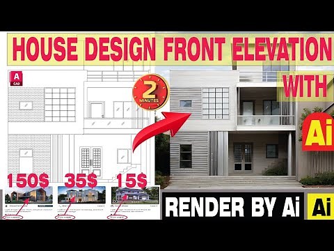 How to Render Architecture Elevation with Ai, Ai generated 3D Elevation in 3 Mins😱😱 #aiarchitecture