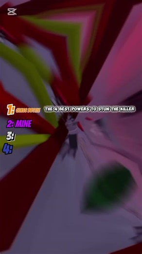 THE BEST ALL 4 POWERS TO STUN THE KILLER IN CHASING ROBLOX #roblox #short