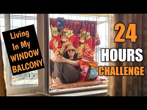 Living In My Balcony For 24 HOURS Challenge | Did I Survive It😶