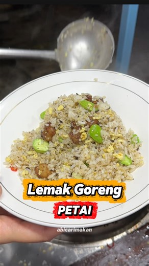 Abi Carimakan on Instagram: "Aku gak pernah jumpai nasi goreng pake lemak goreng plus petai. Rupanya di sini emang spesialnya pake lemak goreng. Aroma smokey dengan rasanya yang buat berkesan. #kulinermedan #medanhits #anakmedan #medancity #medan #kotamedan #medanfood #nasgor #lemak #smokey #friedrice"