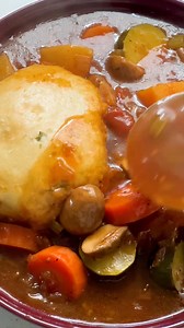 Vegetable Stew with Dombolo 🍲 Winter doesn’t stand a chance, thanks to this beauty! You can switch up the veggies and even add some meat if you’d like. You’ll find all the details in the comment section or on my recipe blog on my website www.thebigtastybite.com 🥘 The Le Creuset Cast Iron 31cm Oval Casserole in Nectar is perfect for large-batch stews (and steamed dumplings), roasts and various bakes. I’m in love, I tell ya! 🧡#HeriloomInTheMaking #100YearsOfLeCreuse | The Big Tasty Bite