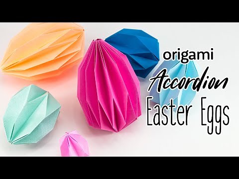 Origami Accordion Easter Eggs Tutorial - DIY - Paper Kawaii