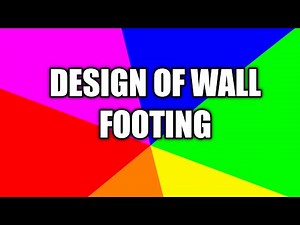 Design Of Wall Footing