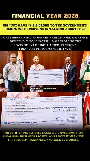 💰 SBI Just Gave ₹8,813 Crore To The Government! Here's Why Everyone Is Talking About It 🇮🇳