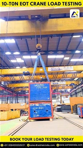 Electric Overhead Crane Load Testing in Bengaluru | ADRtek India Pvt. Ltd. #shorts #loadtesting