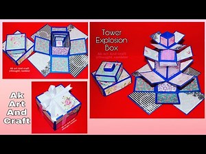 TOWER Explosion Box Card | Ak Art And Craft |