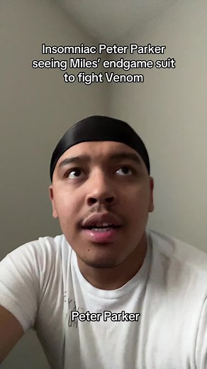 Insomniac Peter Parker encounters Miles' endgame suit for a showdown