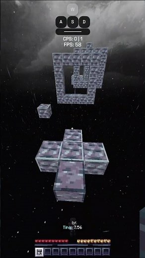 INSANE Minecraft Parkour... (With Keystrokes) #shorts