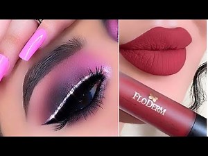 Eye makeup tutorial for purple 👗/purple eyeshadow tutorial/Eye makeup tutorial for hooded eyes
