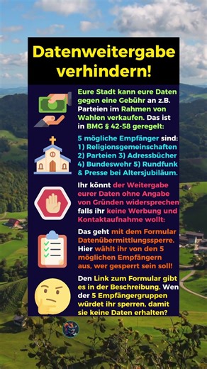 Datenweitergabe verhindern!