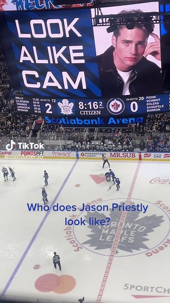 Jason Priestly, narrator and director of a new documentary of former #Leafs owner Harold Ballard is in the house.