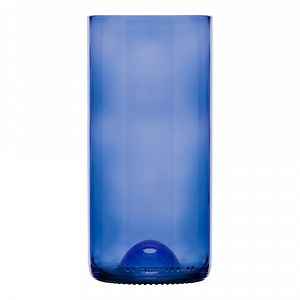 Libbey 97283 16 oz. Customizable Blue Repurposed Wine Bottle Tumbler - 12/Case