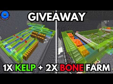 Donut SMP Base GIVEAWAY! (Kelp Farm + 2x Bone Meal Farm)