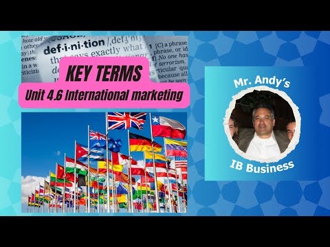 IB Business Review | Key Terms 4.6: International Marketing