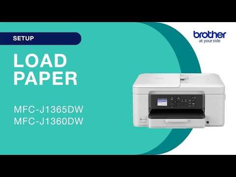 How to load paper - Brother MFCJ1365DW
