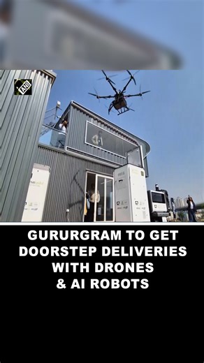 Watch! Skye Air launches drones & AI robots that will deliver packages at your doorstep #SkyeAir #Gurugram #DroneDelivery #AIRobots #DoorstepDelivery | Asian News International (ANI)