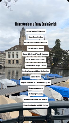 There’s been lots of rain and grey weather so here are some suggestions for things to do in Zurich when the sun is hiding! Do check the websites as some places only have limited opening hours Swiss National Museum @landesmuseumzurich Kunsthaus Zurich @kunsthauszuerich FIFA World Football Museum @fifamuseum Zurich Opera House @operzuerich Beyer Clock and Watch Museum @beyerchronometrie Lindt Home of Chocolate @lindthomeofchocolate Thermalbad & Spa Zurich @huerlimannbad Zurich Succulent Plant Coll