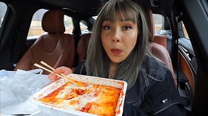 Spicy cheesy rice cake yupdduk mukbang assorted Korean foods & rice ball . #veronicawang | Veronica Wang